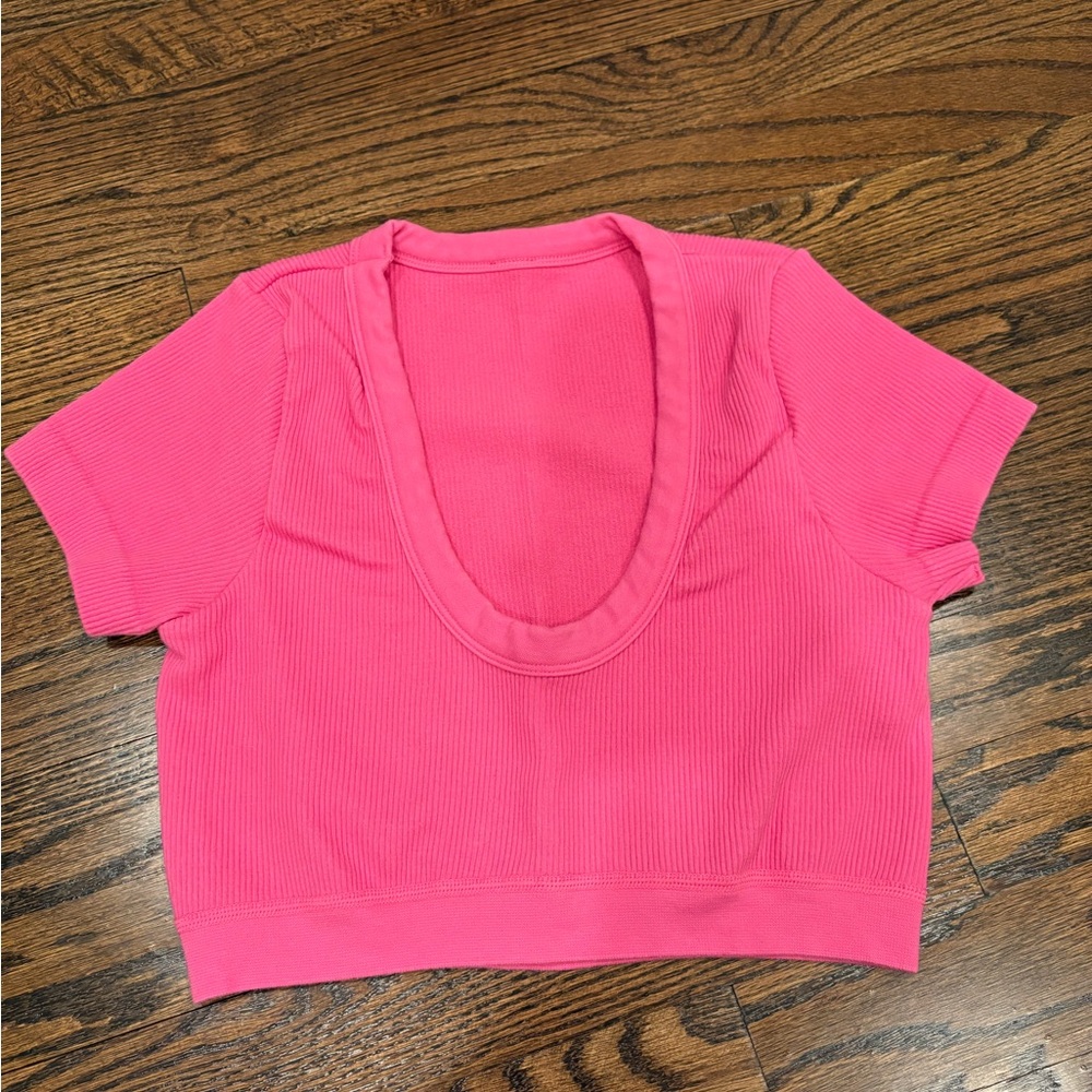 Alo Women's Ribbed Scoop Neck Crop Top XS
